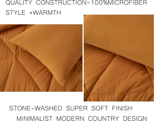 Vista 5 de Chezmoi Collection Rory - Juego de edredón de microfibra acolchada triangular de 2 piezas, ropa de cama geométrica ligera lavada suave, individual