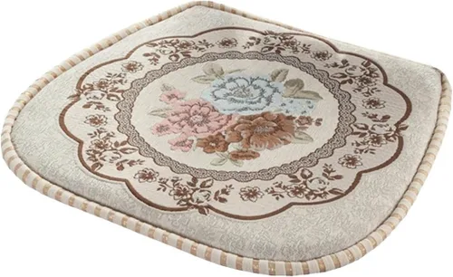 Vista 25 de EORNOW Juego de cojines para silla de comedor con lazos, juego de 1/2/4, almohadillas antideslizantes para silla de comedor con funda extraíble