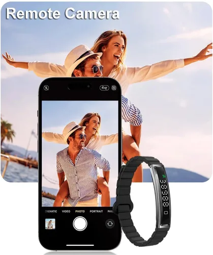 Vista 8 de Pulsera inteligente de fitness, monitor de ritmo cardíaco, monitor de actividad del sueño, contador de pasos, calorías, podómetro, impermeable