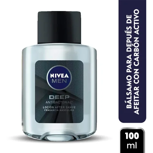 Vista 2 de NIVEA Men, Deep, Refrescante e Hidratante Después del Afeitado, Vainilla y Bourbon, 3.3 fl oz (3.4 fl oz)