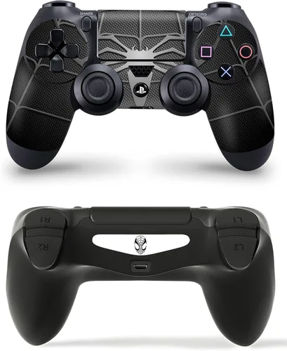 Vista 5 de PS4 - Adhesivo vinal de Spiderman para consola delgada + 2 fundas para controladores