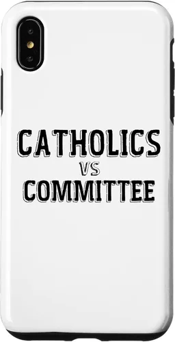 Vista 11 de Catholics Vs Committees Funny Catholic School Humor Case for iPhone 16