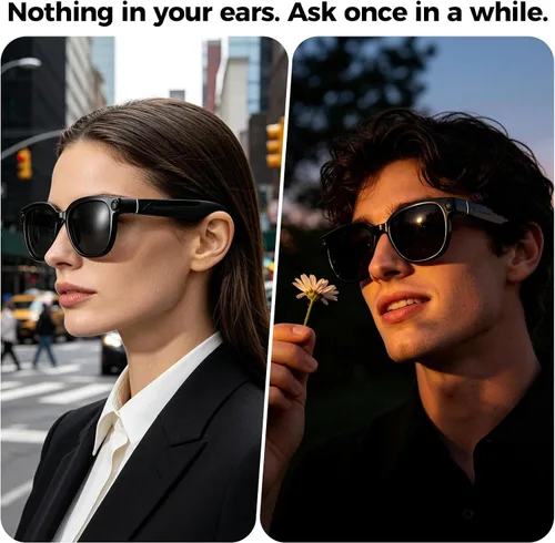 Vista 6 de Tus primeras gafas de regalo: lentes focales, video HD de 13MP Negro