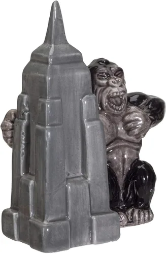 Vista 4 de Pacific Giftware NY Empire State Building - Juego de salero y pimentero de cerámica King Kong Monster