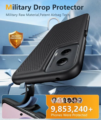 Vista 4 de FNTCASE Funda para Motorola Moto G-Power-5G-2024: funda protectora de doble capa resistente para teléfono celular a prueba de golpes con parte