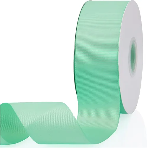 Vista 84 de Cinta de grogrén de doble cara de color liso azul bebé de 1-1/2 pulgadas x 50 yardas para envolver regalos, bodas, fiestas, manualidades, lazos