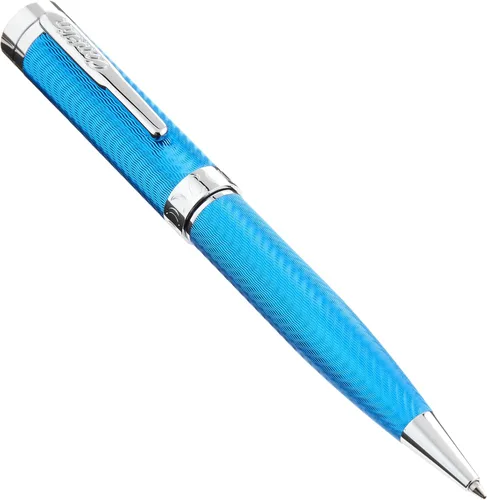 Vista 7 de Conklin Herringbone Signature - Bolígrafo amarillo con borde cromado, llamativo diseño grabado, recargable y duradero, regalo ideal para entusiastas