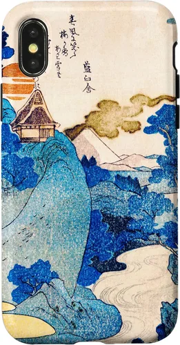 Vista 4 de iPhone 15 Japón Retro Art Utagawa Kuniyoshi Vista nocturna del Monte Fuji Case