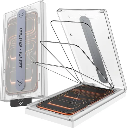 Vista 10 de Protector de pantalla de privacidad antiespía de 25° para iPhone 16 Pro de 6.3 pulgadas, paquete de 3 con kit de alineación automática, dureza 9H