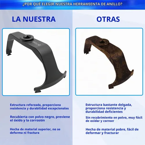 Vista 6 de ZKTOOL 6599 Herramienta de anillo de bloqueo del tanque de combustible, herramientas de instalación y extracción de emisores de bomba