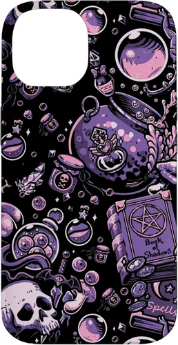 Vista 4 de Funda linda para iPhone 16 Witch's Essentials Pattern Witchy Design Halloween