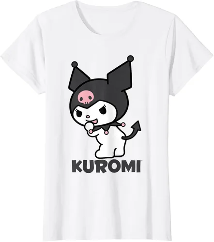Vista 15 de Sanrio Kuromi - Camiseta con logotipo en la parte trasera Gris Oscuro