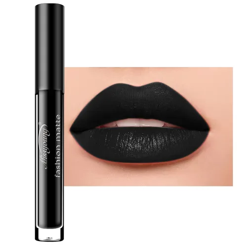 Vista 6 de Maquillaje de lápiz labial líquido gótico mate de Halloween, taza antiadherente impermeable y brillo de labios de larga duración, lápices labiales A1