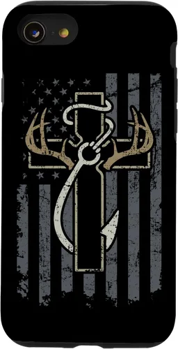 Vista 23 de Faith Hunting Fishing - Christian Cross USA Hunter Fisherman Case for iPhone 17