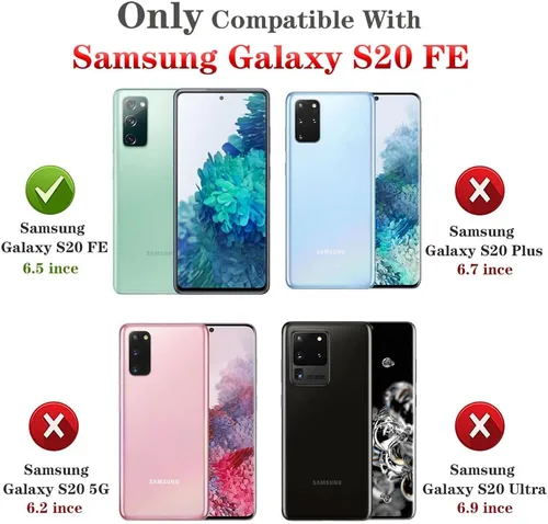 Vista 2 de Funda para Galaxy S20 FE 5G con protección de pantalla: resistente funda protectora a prueba de golpes y arañazos para Samsung Galaxy S20 FE 5G-Negro