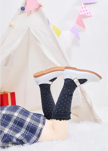 Vista 3 de Felix & Flora - Zapatos de vestir para niña pequeña, tipo Mary Jane, zapatos planos tipo ballet, para una Pascua florida, para fiesta, para niñas