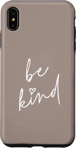 Vista 11 de Be Kind - Funda para iPhone 17, diseño de frase inspiradora positiva (marrón topo)