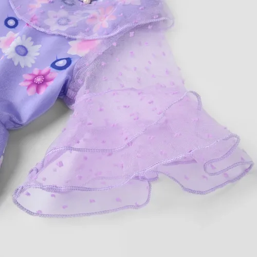 Vista 5 de Uhdear Disfraz de princesa de Mirabel Isabella de Encanto para niñas, vestido de princesa con manga de tul para Halloween