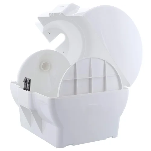 Vista 6 de Upward-Pull Wall Mounted Wipes Dispenser for Surface or Skin Wet Wipes - Stylish White Dispenser for Sanitizing Hand Wipe Refill Rolls in Public