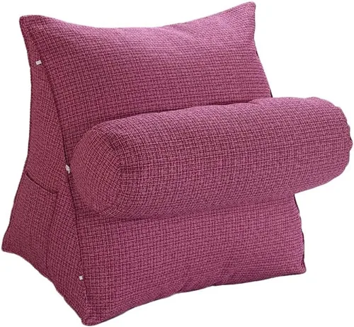 Vista 6 de Cojín triangular de cuña para cama, almohada de cuña para dormir, reflujo ácido, embarazo, respaldo ajustable para cama, almohadas de lectura