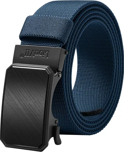 Vista 9 de LionVII Cinturón para hombre con trinquete elástico, cinturón elástico para el trabajo con hebilla automática para hombres, 1 3/8" ajustable