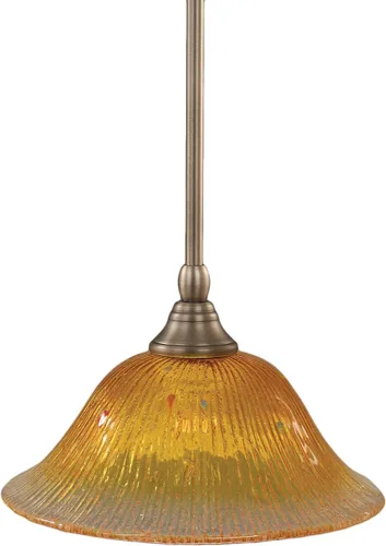 Vista 39 de Toltec Lighting Tallo Colgado Mini colgante, acabado de cobre negro, 3.5" cuadrado humo burbuja vidrio