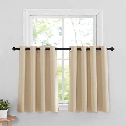 Vista 34 de RYB HOME - Cortinas para armario de 36 pulgadas, cortinas para oscurecer la habitación con ojales resistentes a la oxidación, cortinas de Aqua
