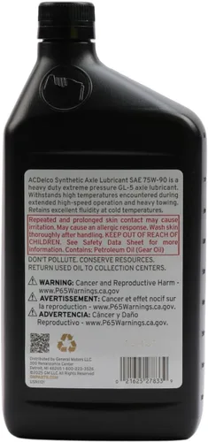 Vista 3 de ACDelco 10-4016 75W-90 aceite sintético para engranaje de eje - 32 oz