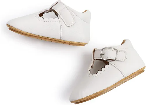 Vista 6 de Zapatos planos Mary Jane para bebés y niñas con Bownot, suela suave, suela suave, piel sintética, recién nacidos, primeros pasos, para fiesta