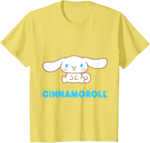 Vista 58 de Cinnamoroll Character Front and Back T-Shirt S Negro