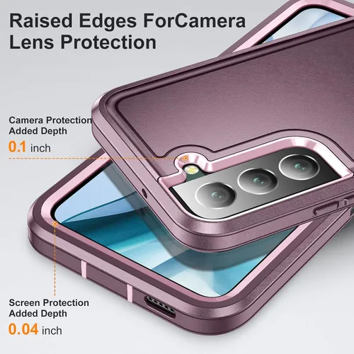 Vista 4 de Funda protectora para Galaxy S22 para mujer, a prueba de caídas híbrida, resistente, resistente, a prueba de golpes, ajuste delgado, para Galaxy