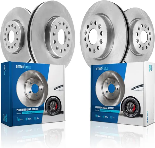 Vista 25 de Detroit Axle - Rotores de freno para Jeep Compass 2015-2022 Renegade 2016-2022 Fiat 500X 2016-2022, 2018, 2019, 2020, 2021. Reemplazo de rotores