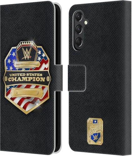 Vista 102 de Head Case Designs Officially Licensed WWE Cruiserweight Champion Title Belts Leather Wallet Case Compatible with Samsung Galaxy A07 4G Campeón