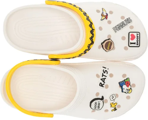 Vista 5 de Crocs Zuecos clásicos unisex para adultos Snoopy Marrón