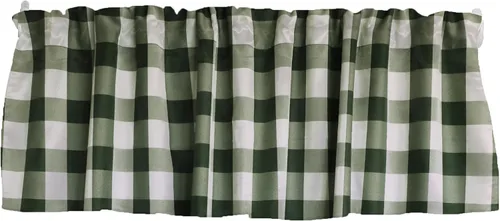 Vista 12 de Zen Creative Designs Farmhouse Buffalo - Cenefa a cuadros de 2 pulgadas para ventana con temática de campo, decoración del hogar, dormitorio