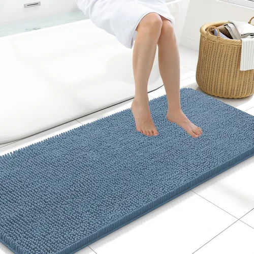 Vista 105 de Arotive Alfombras de baño de felpilla extrasuaves y absorbentes, de 24 x 16 pulgadas, lavables a máquina, parte trasera de goma antideslizante