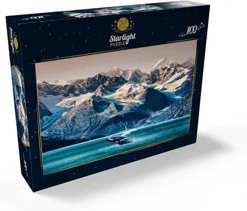 Vista 2 de MyPuzzle Alaska Whales - Rompecabezas prémium de 100 piezas, fabricado en Estados Unidos
