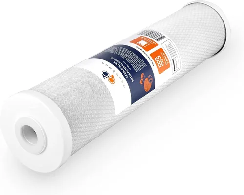 Vista 2 de Aquaboon Juego de 2 cartuchos de filtro de agua de 5 micrones, 20 x 4.5 pulgadas, repuesto de filtro de agua para toda la casa para sedimentos