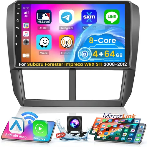 Vista 8 de Roinvou [2G+64G] para Subaru Forester Impreza WRX STI 2008 2009 2010 2011 2012 Radio de coche con Carplay inalámbrico/Android Auto, 9 pulgadas