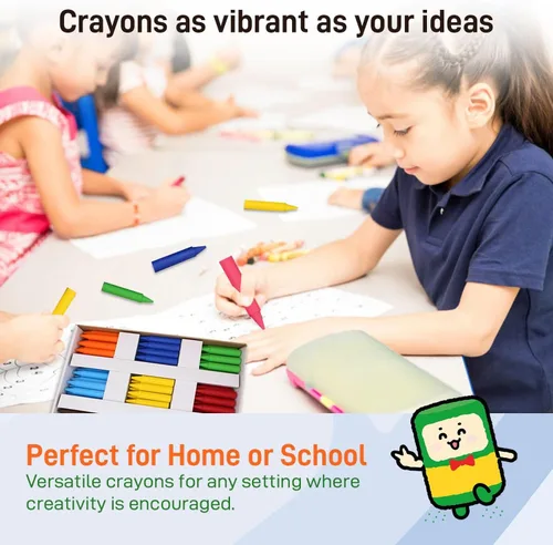 Vista 6 de Juego de 144 crayones de arcoíris para niños (2-7/8 pulgadas de largo x 9/16 pulgadas de diámetro)