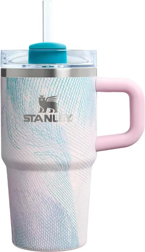 Vista 56 de STANLEY Quencher H2.0 Vaso Térmico con asa y pajilla, 64 onzas, tapa Flowstate de 3 posiciones, gran capacidad para viajes y deportes, vaso de acero
