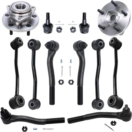 Vista 17 de Detroit Axle - Kit de suspensión delantera 4WD para Nissan Frontier Pathfinder Xterra, 2 cubos de rodamientos de ruedas, 2 brazos de control
