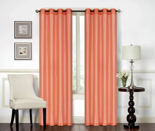 Vista 18 de All American Collection Nueva Cenefa de Cascada Doble de Seda Sintética Sólida Adjunta con Colas (55" x 32", Cenefa Beige)