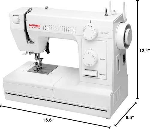 Vista 3 de Janome Máquina de coser resistente HD1000 con 14 puntadas incorporadas 14 puntadas integradas