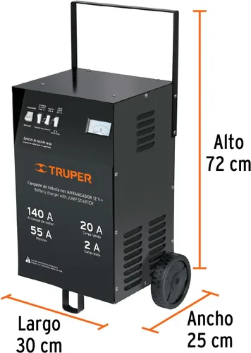 Vista 3 de TRUPER CARBA-140 Cargador de batería de coche de 12 V/140 Amp