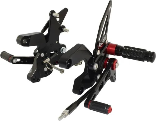 Vista 5 de ARASHI - Reposapiés ajustables para conductor de motocicleta, reposapiés, pedales, soporte de palanca de cambios para KAWASAKI Z 900 Z900 ZR900 2017