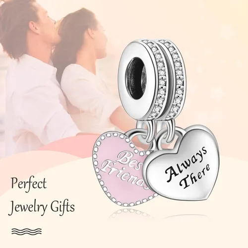 Vista 3 de Annmors Family Charm Love your Dad Mon Sister Infinity Charm fits Bracelets 925 Sterling Silver-Lucky Charm for Woman Pendant Bead Jewelry Beads