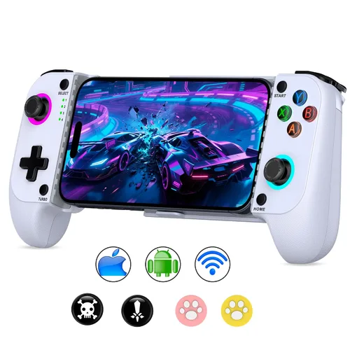 Vista 9 de LIFUFUTEE Mobile Gaming Controller for iPhone/Android, Wireless Phone Controller with Hall Joysticks/Triggers, Mobile Controller Support Phone Case