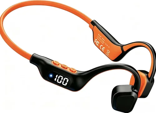 Vista 11 de Bone Conduction Headphones, 14H Playtime Bluetooth 6.0 Open-Ear Earbuds with Mic, IPX5 Waterproof Lightweight Headset, Wireless Sport Earphones for