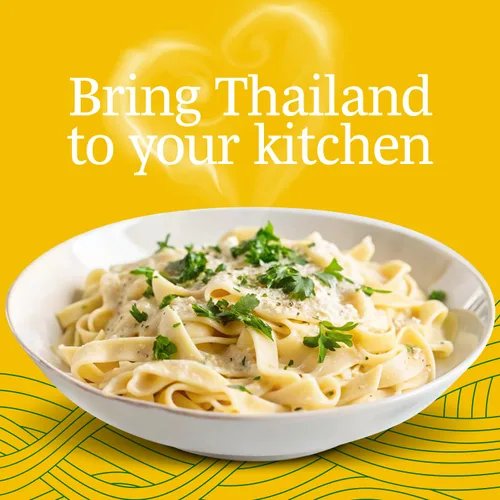 Vista 7 de A Taste of Thai Fideos de Arroz Fettuccine (Corte Recto) Sabor Tailandés de Calidad de Restaurante en Minutos Vegano, Sin Gluten, Sin Trigo, Sin